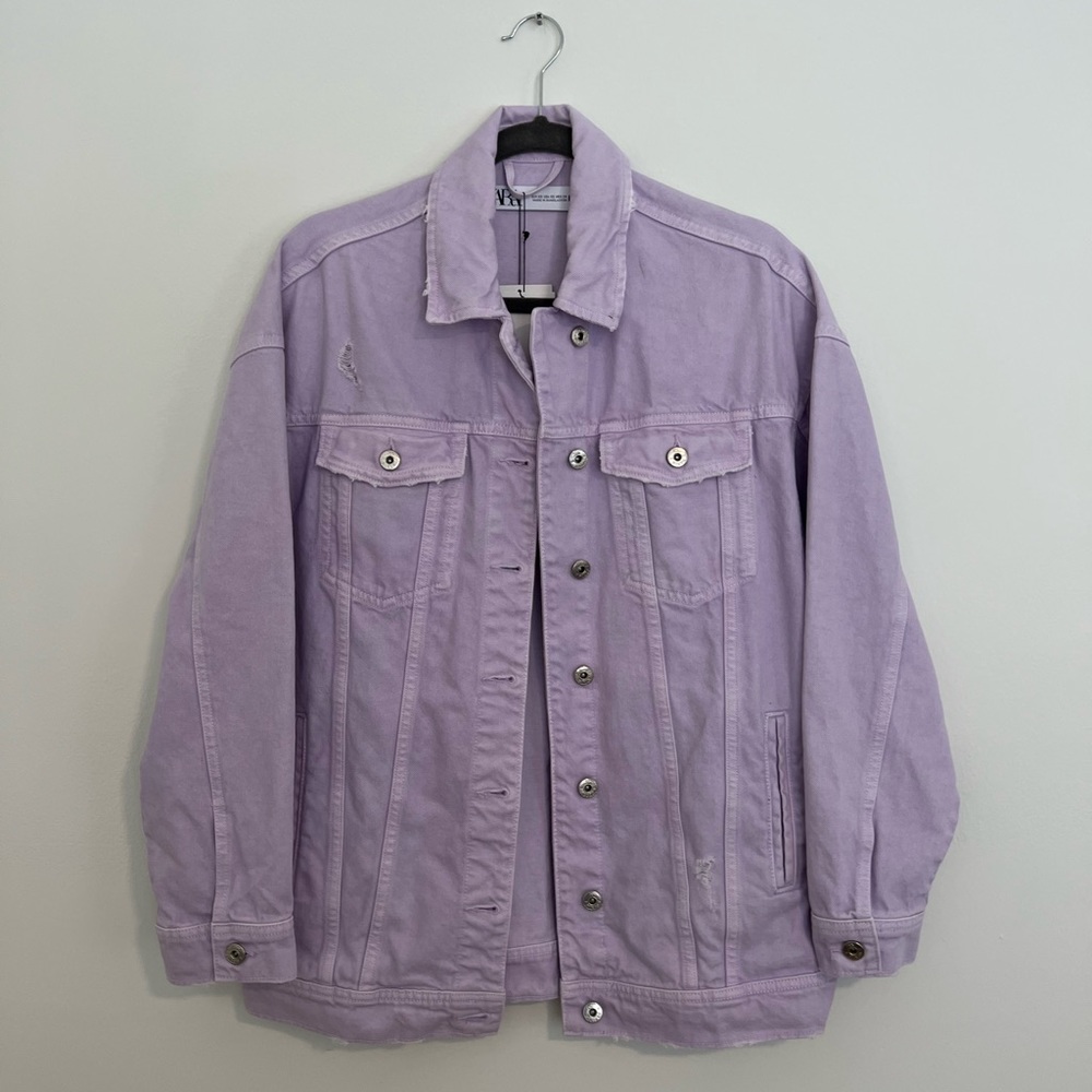 Purple denim jacket